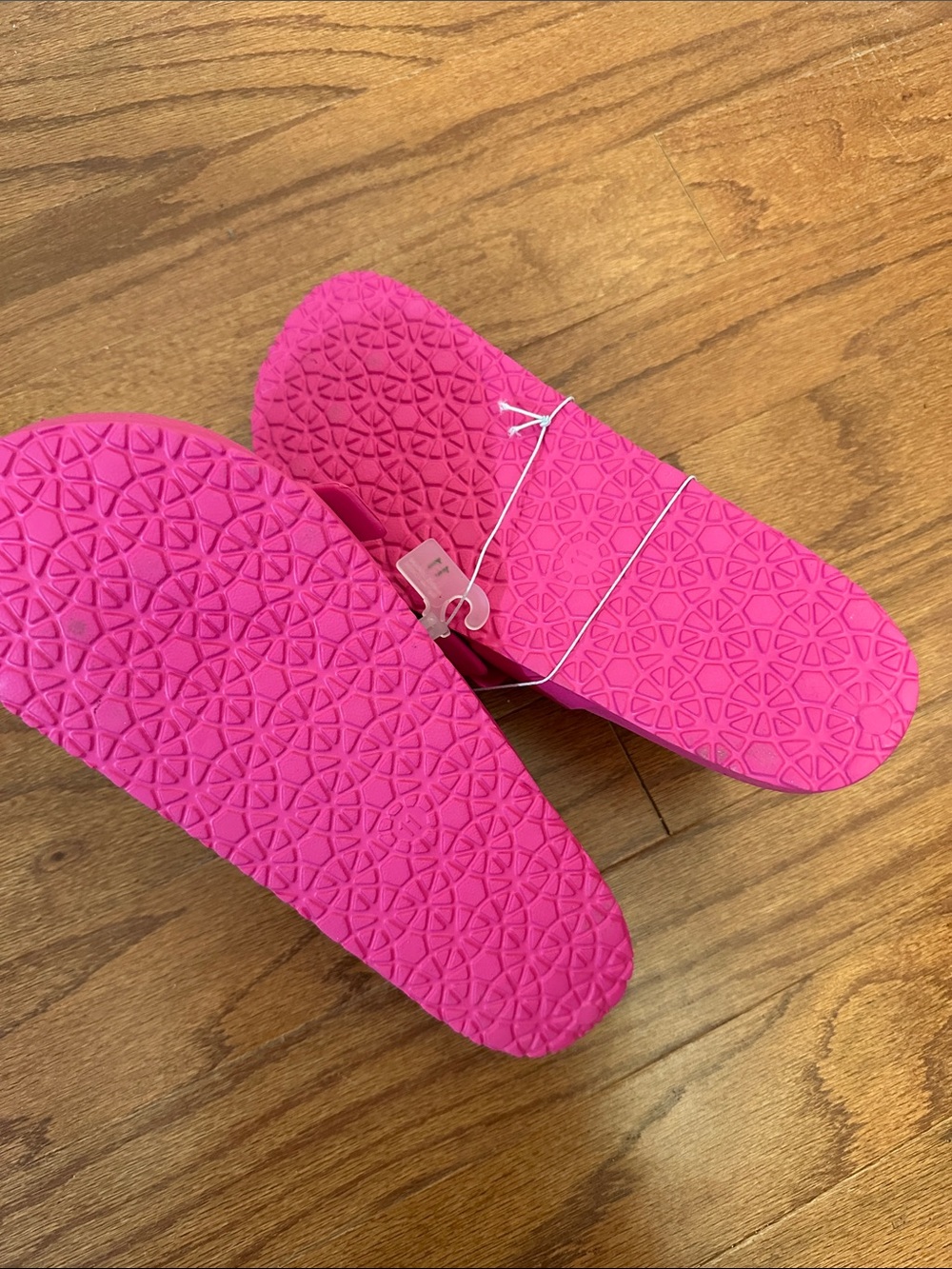 Hot Pink Textured Flip Flop Sandals